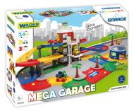 Mega garáž 3 patra plast 7,4m + 3 auta v krabici 79x53x14cm Wader