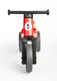 Odrážedlo FUNNY WHEELS Rider Sport červené 2v1, výška sedla 28/30cm nosnost 25kg 18m+ v sáčku