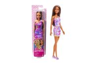  Barbie květinové šaty fialové, Mattel HGM57 