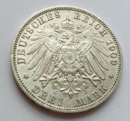 3 Marka 1909 A. Wilhelm II.  č.51