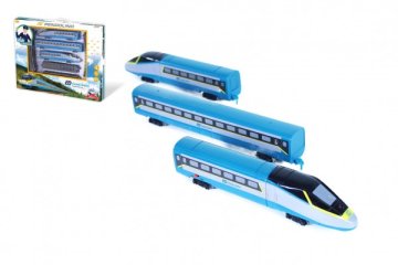 Vlak/SC Pendolino České dráhy s kolejemi plast na baterie se zvukem se světlem v krabici 55x43x5,5cm