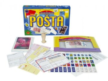 Pošta vzdělávací společenská hra v krabici 28,5x19x3,5cm