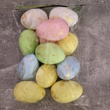 Polystyrenová vejce barevná 12 ks