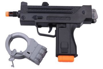 Pistole - Policejní samopal s pouty set 24 cm