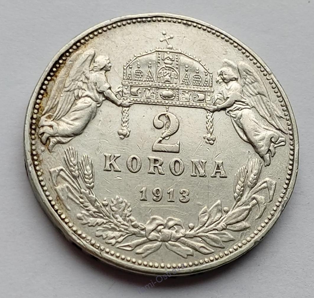 2 Koruna 1913 K.B. Ag. č. 30