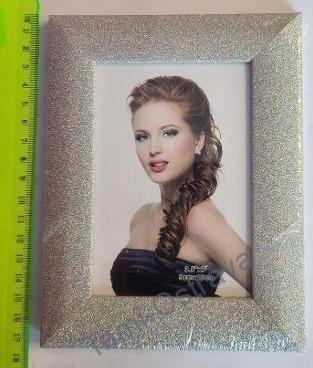 Foto rámeček třpytivý barva stříbrná cca 13cm x 17cm