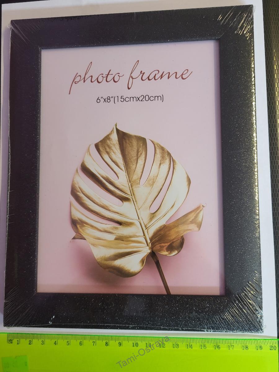 Foto rámeček třpytivý barva černá na foto 15x20cm