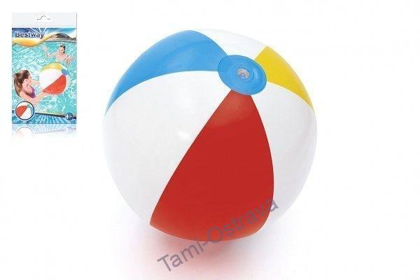 Míč nafukovací plážový s pruhy průměr 51cm v sáčku 2+.