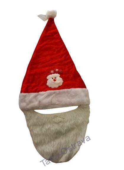 čepice pro Santu s vousy