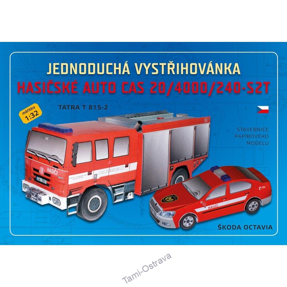 VYSTŘIHOVÁNKA HASIČSKÉ AUTO CAS20/4000 1:32