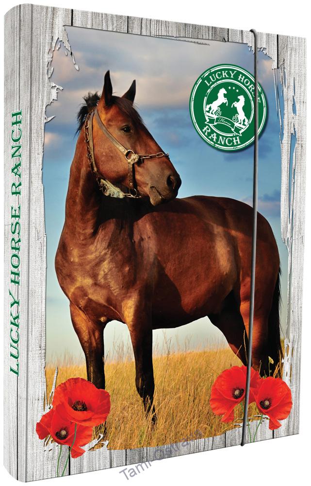 A5 box na sešity s gumou, LUCKY HORSE